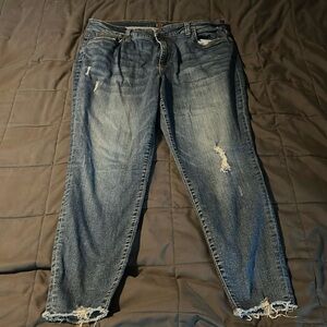Distressed jeans
